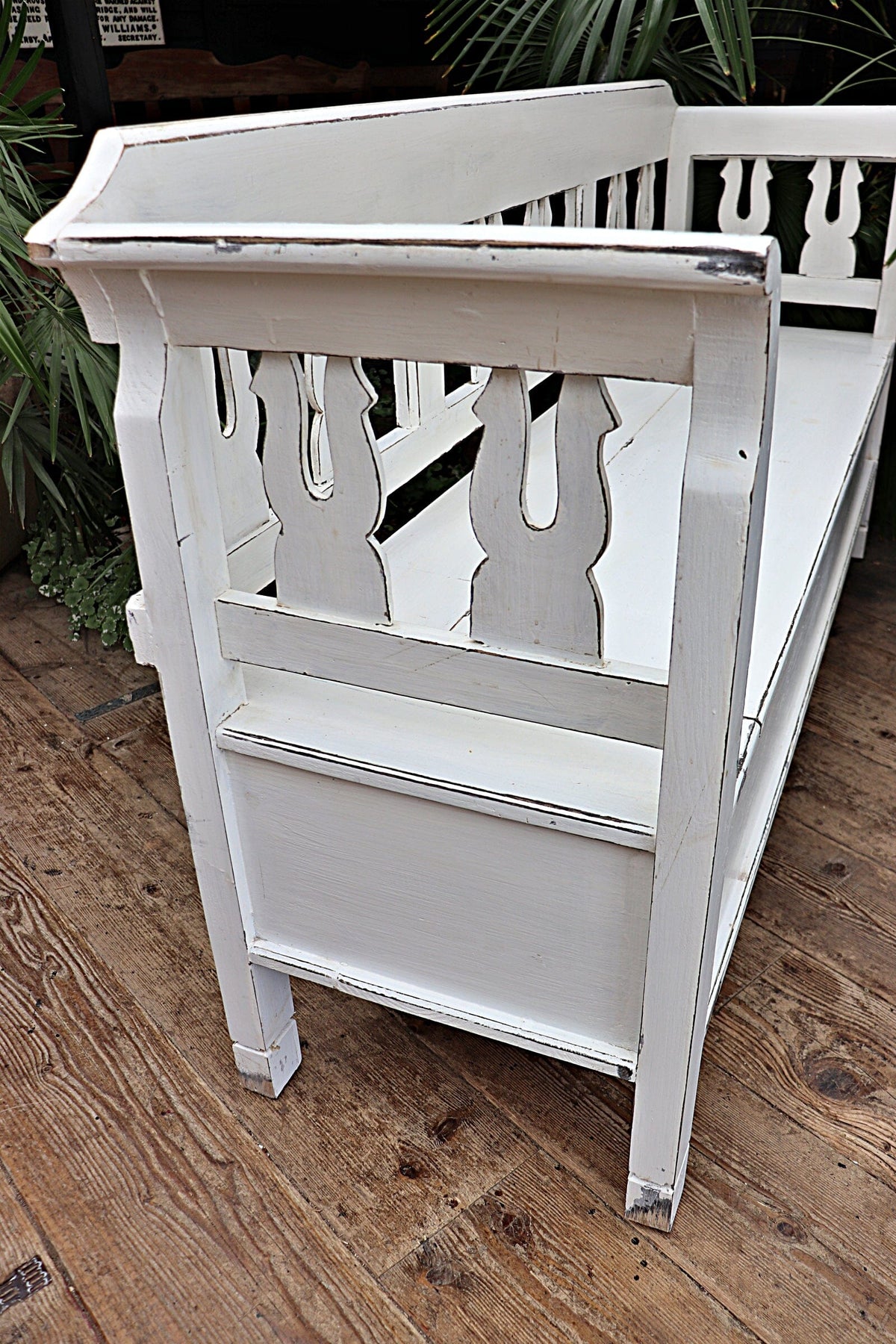 😍 Old Style Pine/ White Painted Storage/ Box/ Hungarian Bench 😍 - oldpineshop.co.uk