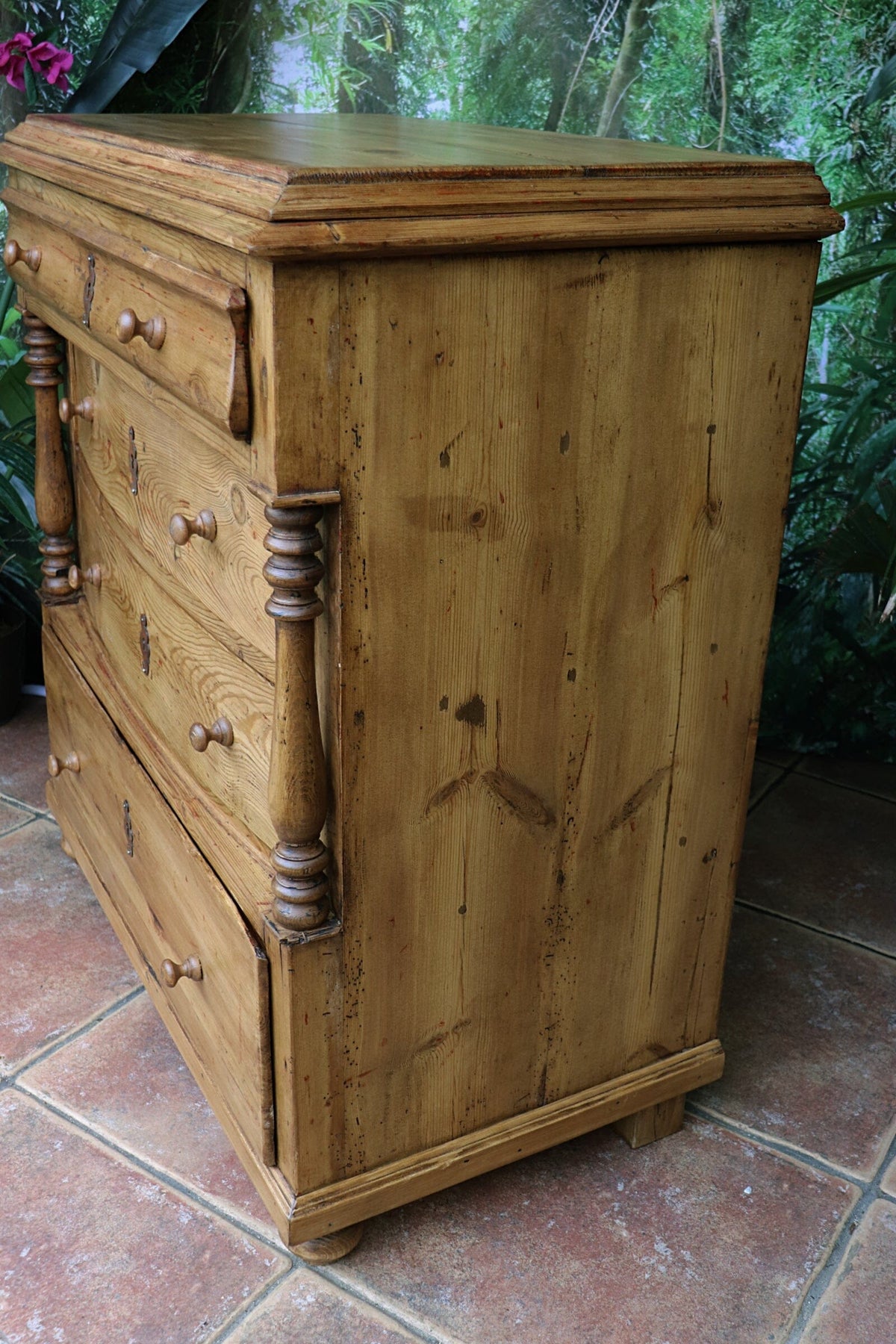 🤩 OMG! Quality! Very Unusual Victorian Old Pine Chest Drawers/ Sideboard 🤩