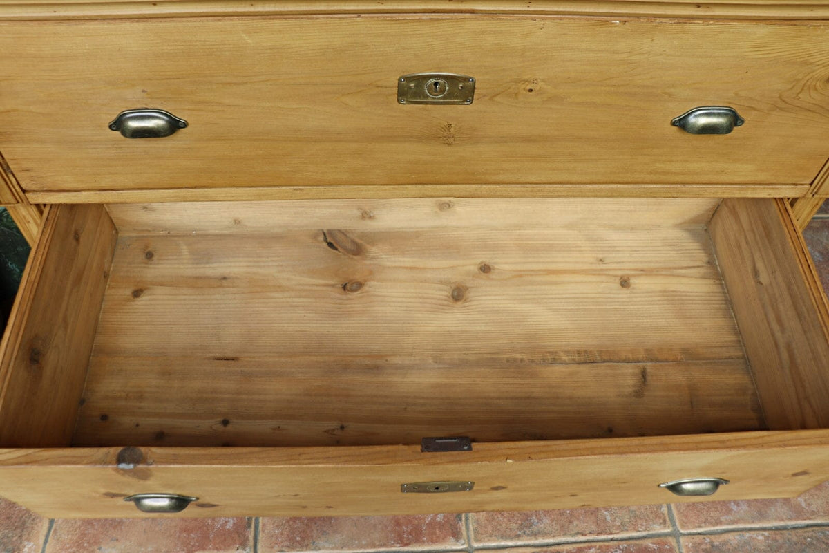 🩷 BIG!! Old Victorian Pine Chest Drawers/ Sideboard/ Kitchen/ TV Stand 🩷