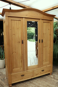💖 WOW! QUALITY! OLD PINE TRIPLE KNOCK DOWN COMBINATION WARDROBE 🤩 - oldpineshop.co.uk