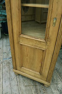 ❤️ Beautiful Old Pine Victorian Glazed Cupboard/ Display Cabinet ❤️ - oldpineshop.co.uk