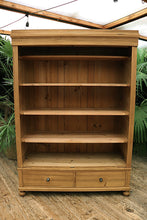 😍 Big Old 'Knock Down' Pine Glazed Display Cabinet/ Cupboard / Wardrobe 😍 - oldpineshop.co.uk