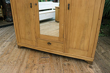 💕 Fantastic! Big! Old Antique Pine Triple Knock Down Combination Wardrobe 💕 - oldpineshop.co.uk
