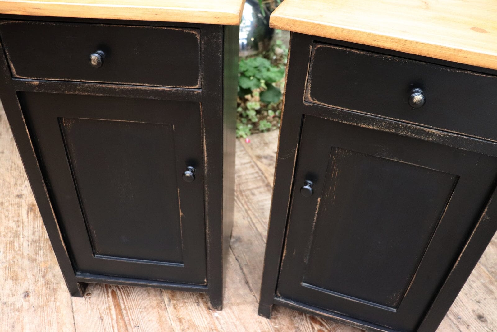 Black on sale pine cabinets