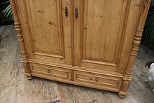 💖 WOW! Old Victorian Pine Double Knock Down Wardrobe - Cottage Height! 💖 - oldpineshop.co.uk