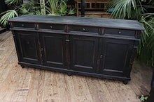 🤩 Big! Old 2m Antique Style Pine/Black Painted Sideboard/Dresser Base/TV Stand 🤩 - oldpineshop.co.uk