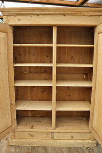 ❤️ Old Pine Knock Down Shelved Housekeepers Cupboard/Linen/Larder - to be Waxed or Painted ❤️ - oldpineshop.co.uk