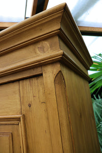 💖 Beautiful! Old Pine Tall Slim Cupboard-Linen/ Larder/ Housekeeping/ Wardrobe 💖 - oldpineshop.co.uk