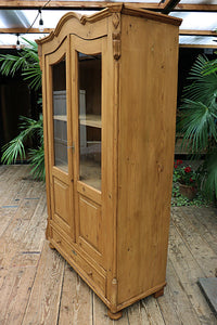 💖 WOW! Old Antique Victorian Pine Glazed Display Cupboard/ Cabinet 💖 - oldpineshop.co.uk