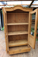 💖 WOW! Old Antique Victorian Pine Glazed Display Cupboard/ Cabinet 💖 - oldpineshop.co.uk