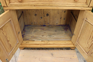 Unusual & Cute Old Victorian Pine Dresser Base/ Sideboard/ TV Stand - oldpineshop.co.uk