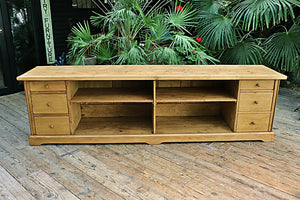 💖 OMG! Huge! Old Pine (2.6m) Low Sideboard/ Base/ TV Stand/ Counter/ Room Divider 🥳 - oldpineshop.co.uk