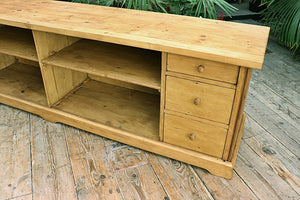 💖 OMG! Huge! Old Pine (2.6m) Low Sideboard/ Base/ TV Stand/ Counter/ Room Divider 🥳 - oldpineshop.co.uk