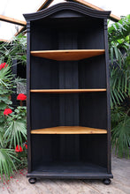 🥰 Lovely & Large Old Style Pine/ Black Painted Corner Shelves/ Cupboard 🥰 - oldpineshop.co.uk