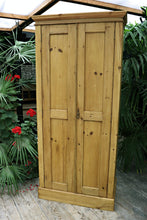 💖 Stunning! Old Victorian Pine 2 Door Cupboard - Larder/ Linen/ Wardrobe 🤩 - oldpineshop.co.uk