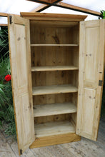 💖 Stunning! Old Victorian Pine 2 Door Cupboard - Larder/ Linen/ Wardrobe 🤩 - oldpineshop.co.uk