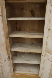 💖 Stunning! Old Victorian Pine 2 Door Cupboard - Larder/ Linen/ Wardrobe 🤩 - oldpineshop.co.uk