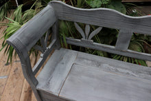 ❤️ Old Style Pine/ Grey Painted Storage/Box/Hungarian Bench Seat/Pew ❤️ - oldpineshop.co.uk