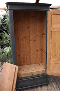 💖 Fabulous Old Georgian Pine/Grey Painted Hanging Cupboard/ Drawers - oldpineshop.co.uk