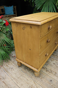 💖 WOW! Lovely Old Victorian Pine Chest Drawers/ Sideboard/ TV Stand 💖 - oldpineshop.co.uk