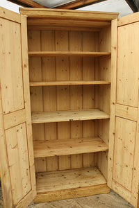 💖 Stunning! Old Antique Victorian Pine 2 Door Cupboard-Larder/Linen/Wardrobe 🤩 - oldpineshop.co.uk