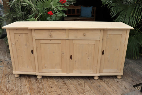 🤩 2m Old Style Pine Dresser Base/ Sideboard/ TV Stand To Wax or Paint 🤩 - oldpineshop.co.uk