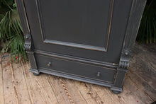 💖 Old Victorian Pine/Grey Painted Cupboard/Drawer-Larder/Linen/Wardrobe 💖 - oldpineshop.co.uk