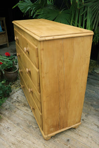 ❤️ Quality Old Large/ Shallow Victorian Pine Chest Of Drawers/ Sideboard ❤️ - oldpineshop.co.uk