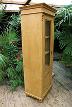 💖 Old Pine Glazed Tall/ Slim Display Cupboard/ Cabinet 💖 - oldpineshop.co.uk