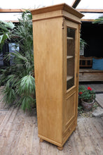 💕 WOW! Old Style Pine Tall Display Cupboard/ Cabinet, Adjustable Shelves 💕 - oldpineshop.co.uk