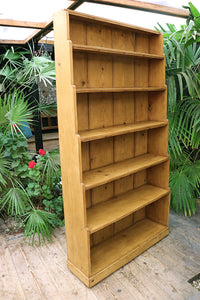 💖 Old Victorian Pine Waterfall Bookshelves - Kitchen/Shop Display Stand 💖 - oldpineshop.co.uk