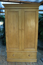 😍 WOW! Big/Tall Old Victorian Pine Double Wardrobe - Comes apart! 😍 - oldpineshop.co.uk