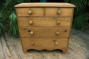 🤩 Superb, Large, Shallow Old Pine Chest Drawers/Sideboard 😍