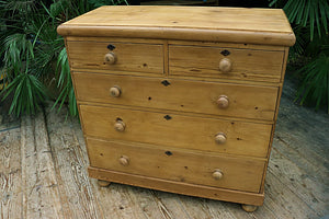 💕 Large, Rustic Old Victorian Pine Chest Drawers/ Sideboard 💕