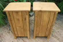 💕 Fab Quality Pair Old Style Pine Bedside Cabinets/ Cupboards/ Lamp Tables 💕 - oldpineshop.co.uk