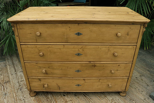 😍 OMG! Huge! Quality Old 19thC Victorian Pine Chest Of Drawers/ Sideboard  😍