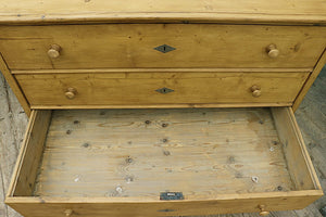 😍 OMG! Huge! Quality Old 19thC Victorian Pine Chest Of Drawers/ Sideboard  😍