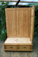💕 Cottage Size! Old Victorian Pine Double Knock Down Adjustable Shelved Wardrobe 💕 - oldpineshop.co.uk