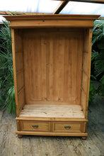 💕 Cottage Size! Old Victorian Pine Double Knock Down Adjustable Shelved Wardrobe 💕 - oldpineshop.co.uk