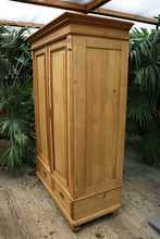💕 Cottage Size! Old Victorian Pine Double Knock Down Adjustable Shelved Wardrobe 💕 - oldpineshop.co.uk