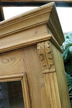 ❤️ Gorgeous Old Pine Glazed Tall/ Slim Display Cupboard/ Cabinet ❤️ - oldpineshop.co.uk