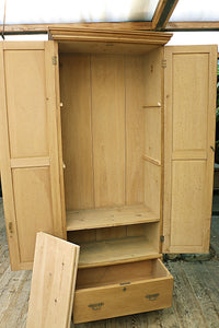 🤩 Super Tall! Old Antique Victorian Pine Shelved Cupboard/ Wardrobe 🤩 - oldpineshop.co.uk