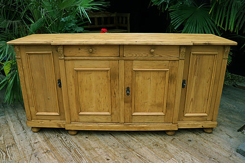 ❤️ WOW! Big! Old Antique Pine Dresser Base/ Sideboard/ TV Stand ❤️ - oldpineshop.co.uk