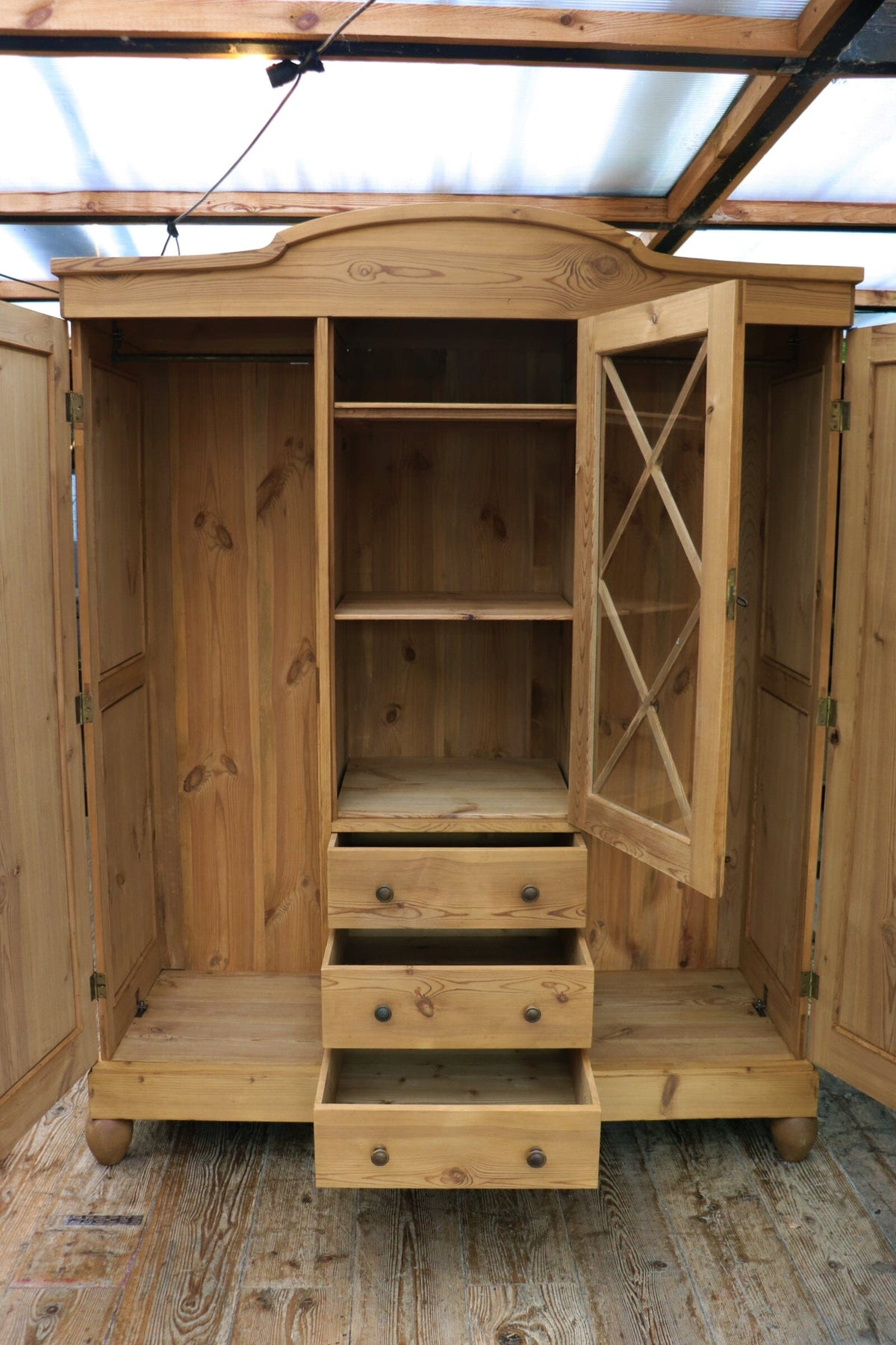 🤩 Stunning! Quality! Big Old Pine Triple Knock Down Combination Wardrobe 🤩