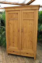 🥰 Fantastic Old Pine Combination Double Wardrobe/ Linen/ Larder/ Cupboard 🥰