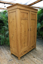 🥰 Fantastic Old Pine Combination Double Wardrobe/ Linen/ Larder/ Cupboard 🥰