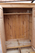 🥰 Fantastic Old Pine Combination Double Wardrobe/ Linen/ Larder/ Cupboard 🥰