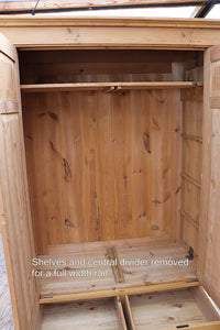 🥰 Fantastic Old Pine Combination Double Wardrobe/ Linen/ Larder/ Cupboard 🥰