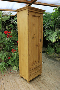 😍 Fab! Old Pine Tall Cupboard/ Linen/ Larder/ Housekeepers/ Wardrobe 😍