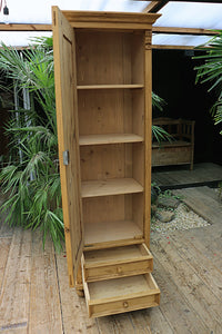 😍 Fab! Old Pine Tall Cupboard/ Linen/ Larder/ Housekeepers/ Wardrobe 😍